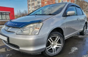 Дефлекторы окон (ветровики) Honda Civic VII Hb 5d 2001-2005"EuroStandard" (Хонда Сивик) Кобра Тюнинг