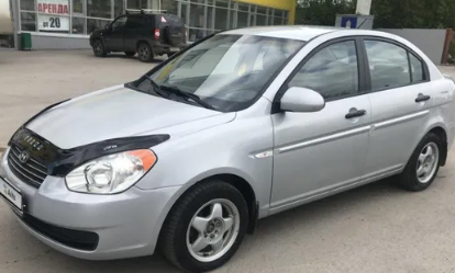 Дефлектор капота (мухобойка) HYUNDAI Verna c 2006-2009 г.в. (Хюндай Верна) Вип Тюнинг