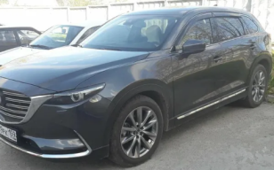 Дефлекторы окон (ветровики) Mazda CX9 2017"EuroStandard" (Мазда СХ9) Кобра Тюнинг